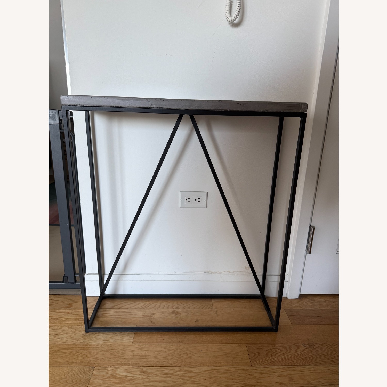 West Elm Light Gray Concrete Side Table - image-1