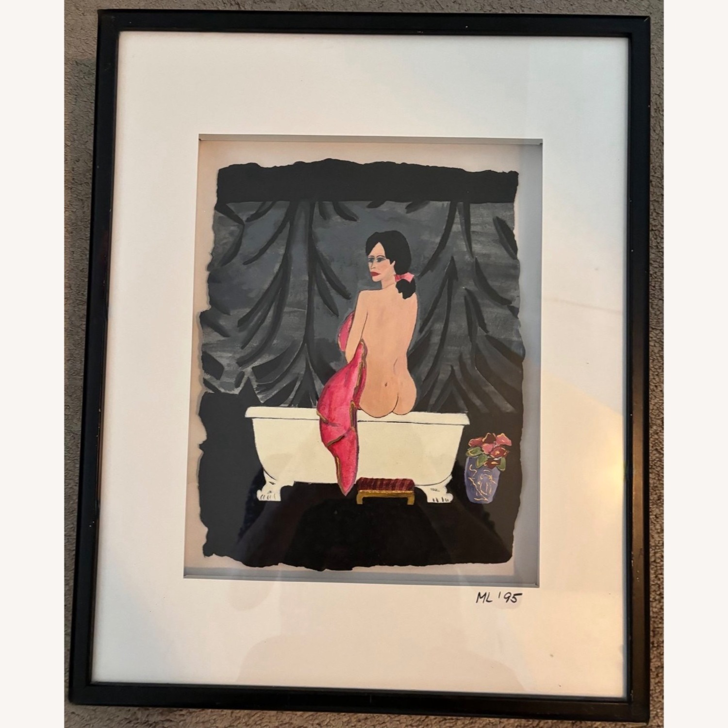 On the Edge of the Bathtub Wall Art - image-1