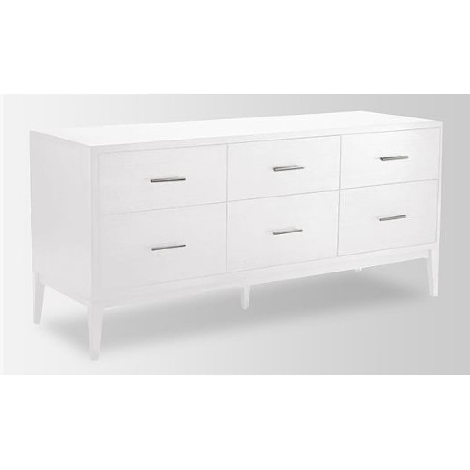 West Elm Narrow-Leg 6-Drawer Dresser in White - image-9