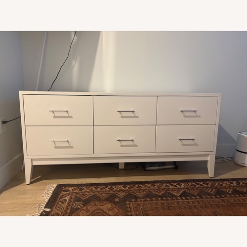 Used West Elm Narrow-Leg 6-Drawer Dresser in White for sale on AptDeco
