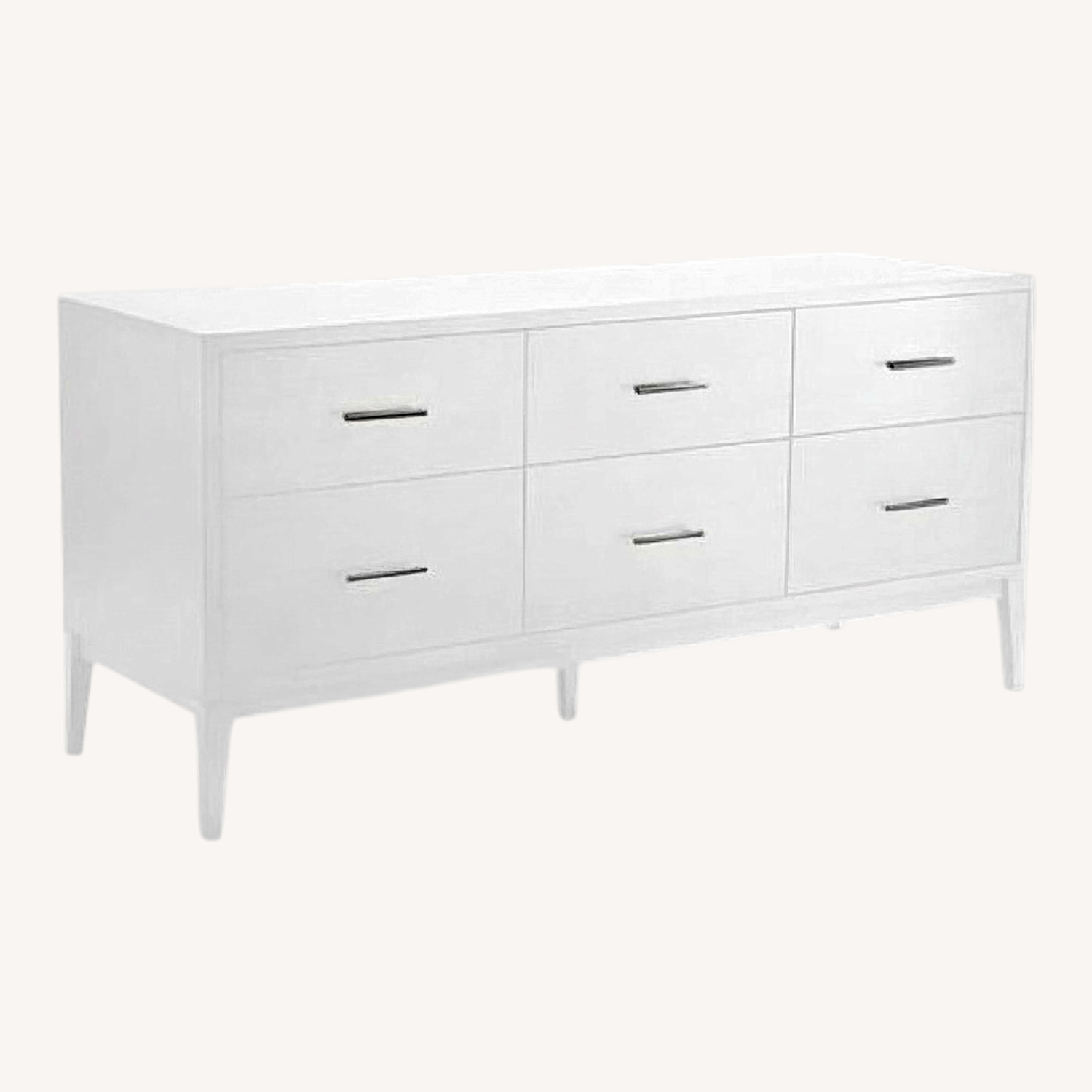 West Elm Narrow-Leg 6-Drawer Dresser in White - image-0