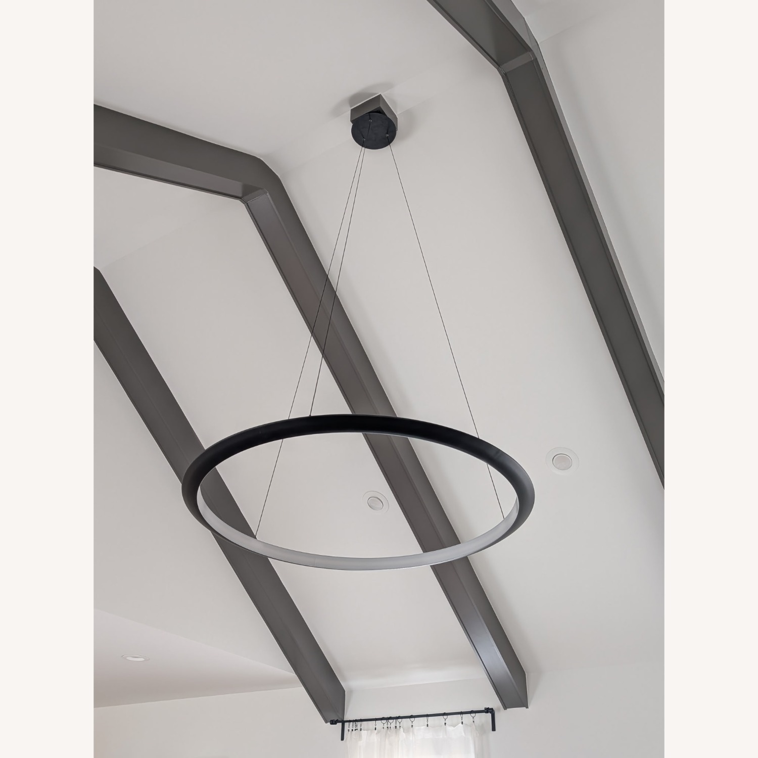 Black Ring Dimmable Chandelier - image-2