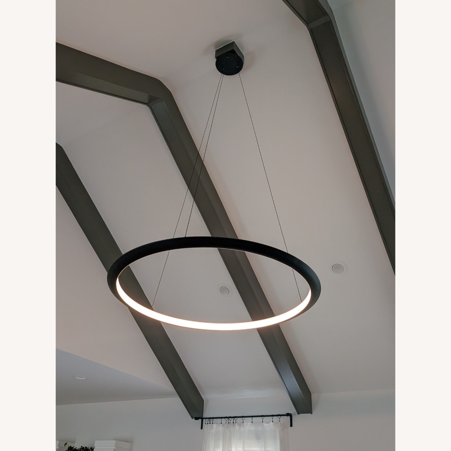 Black Ring Dimmable Chandelier - image-1