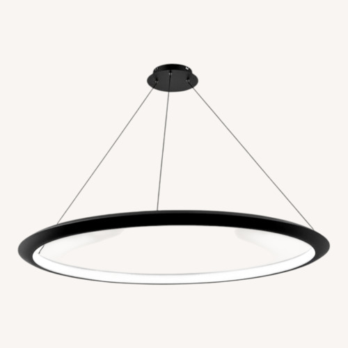 Used Black Ring Dimmable Chandelier for sale on AptDeco