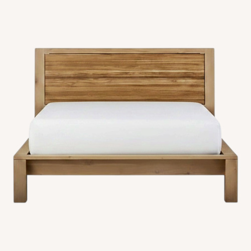 Used Crate & Barrel Sierra Natural Wood Queen Bed for sale on AptDeco