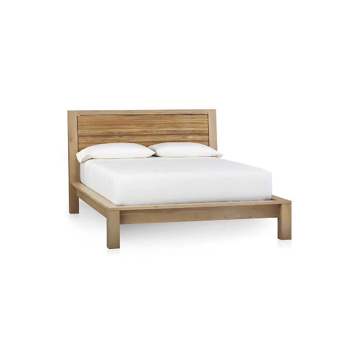 Crate & Barrel Sierra Natural Wood Queen Bed - image-6