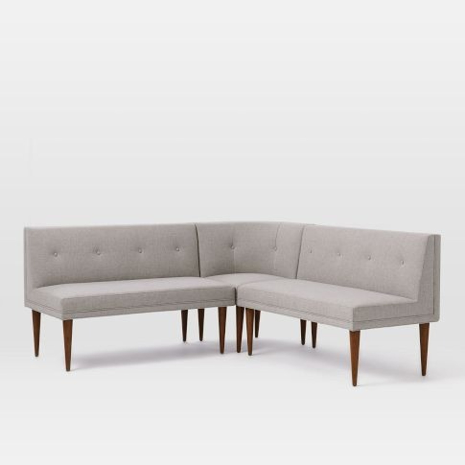 West Elm Light Gray Fabric Dining Chairs - image-1