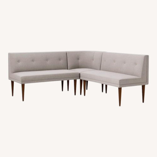 Used West Elm Light Gray Fabric Dining Chairs for sale on AptDeco