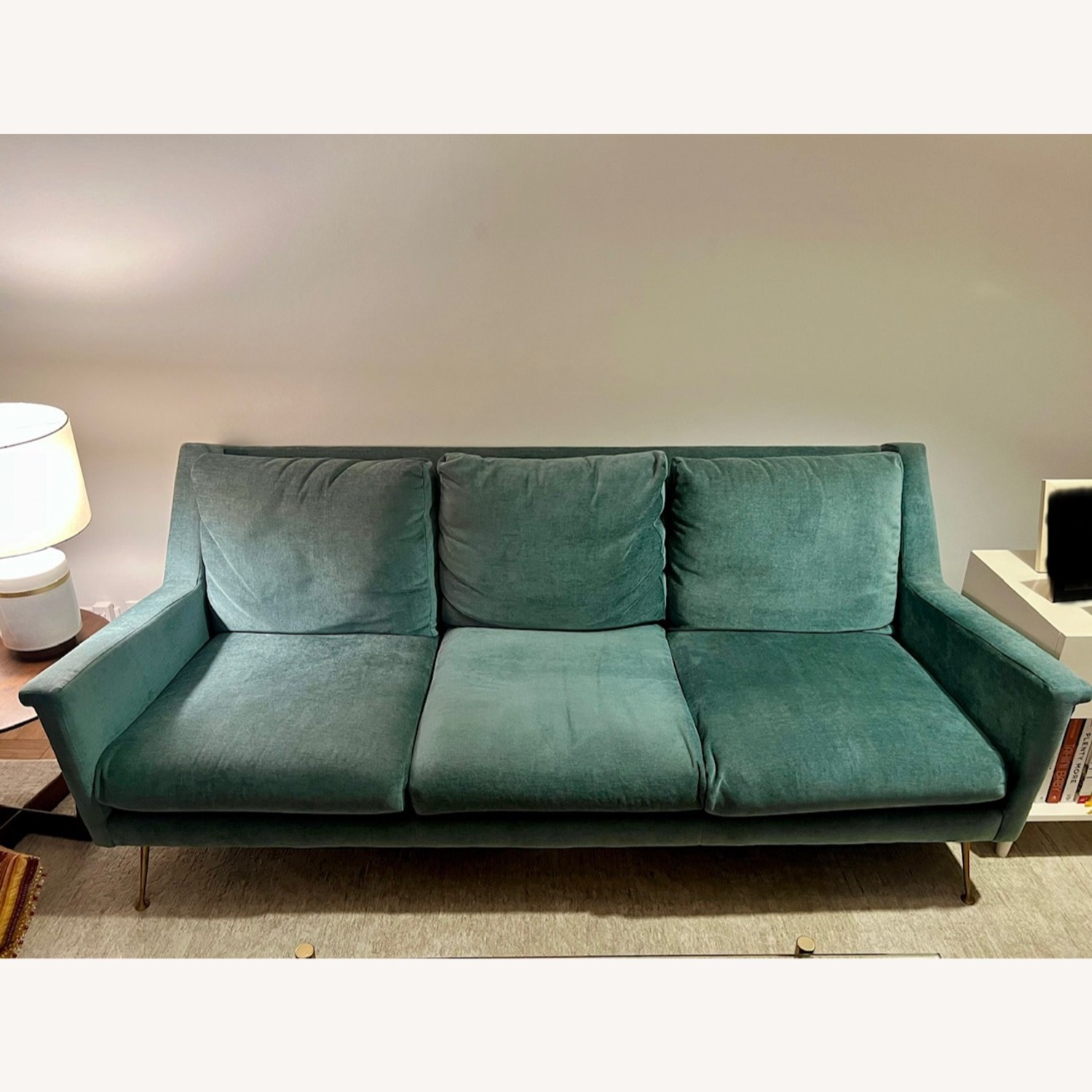 West Elm Carlo Blue Sofa - image-1