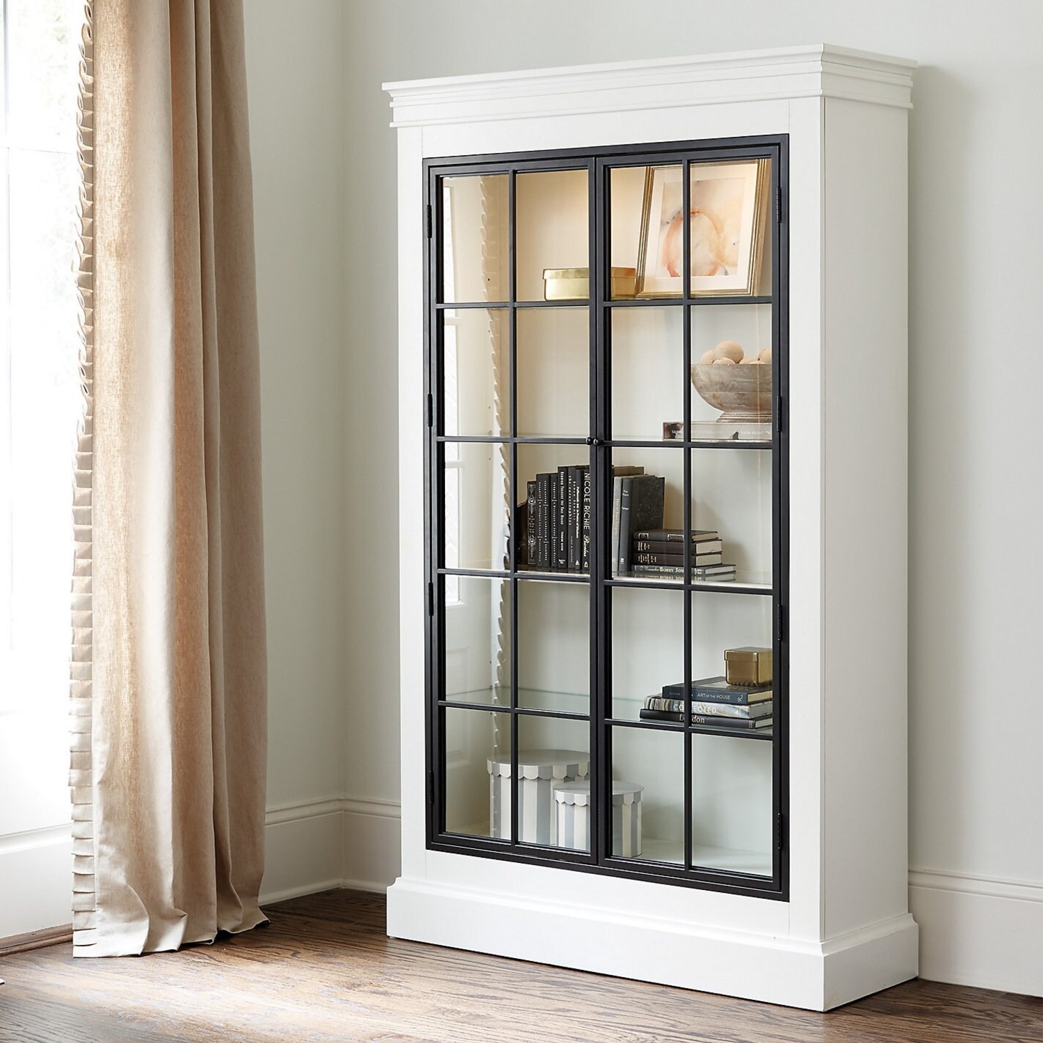 Ballard Designs Delano Glass Door Cabinet - image-2