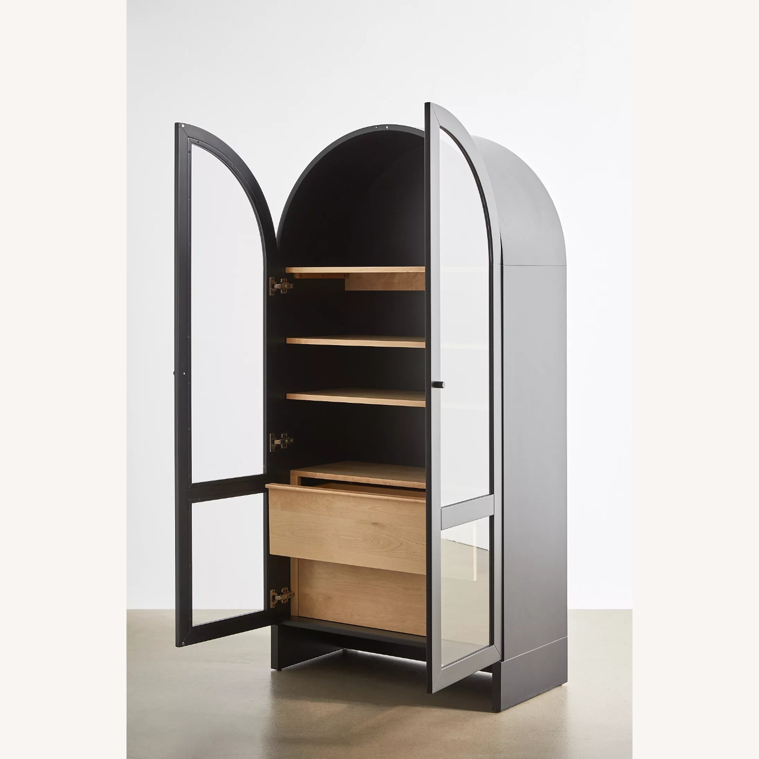 Urban Outfitters Black Mason Storage Cabinet - image-5