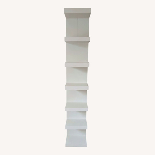 Used Book Shelf White Wood Bookcase for sale on AptDeco
