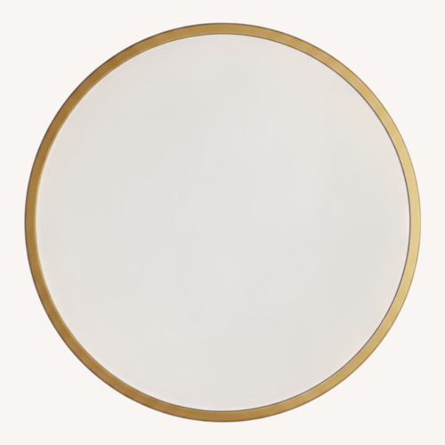 Used Pottery Barn Layne Brass Circle Mirror for sale on AptDeco