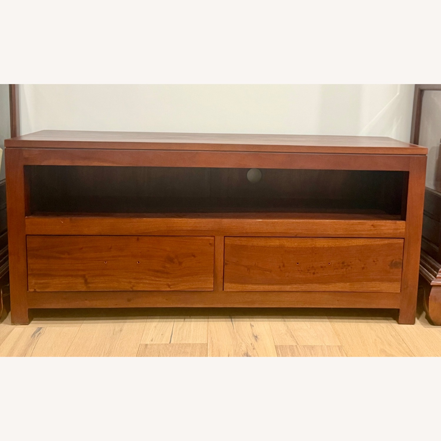Dark Brown TV Stand Coffee Table - image-1