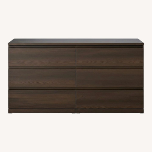 Used IKEA STORKLINTA Dark Brown Wood Dresser for sale on AptDeco