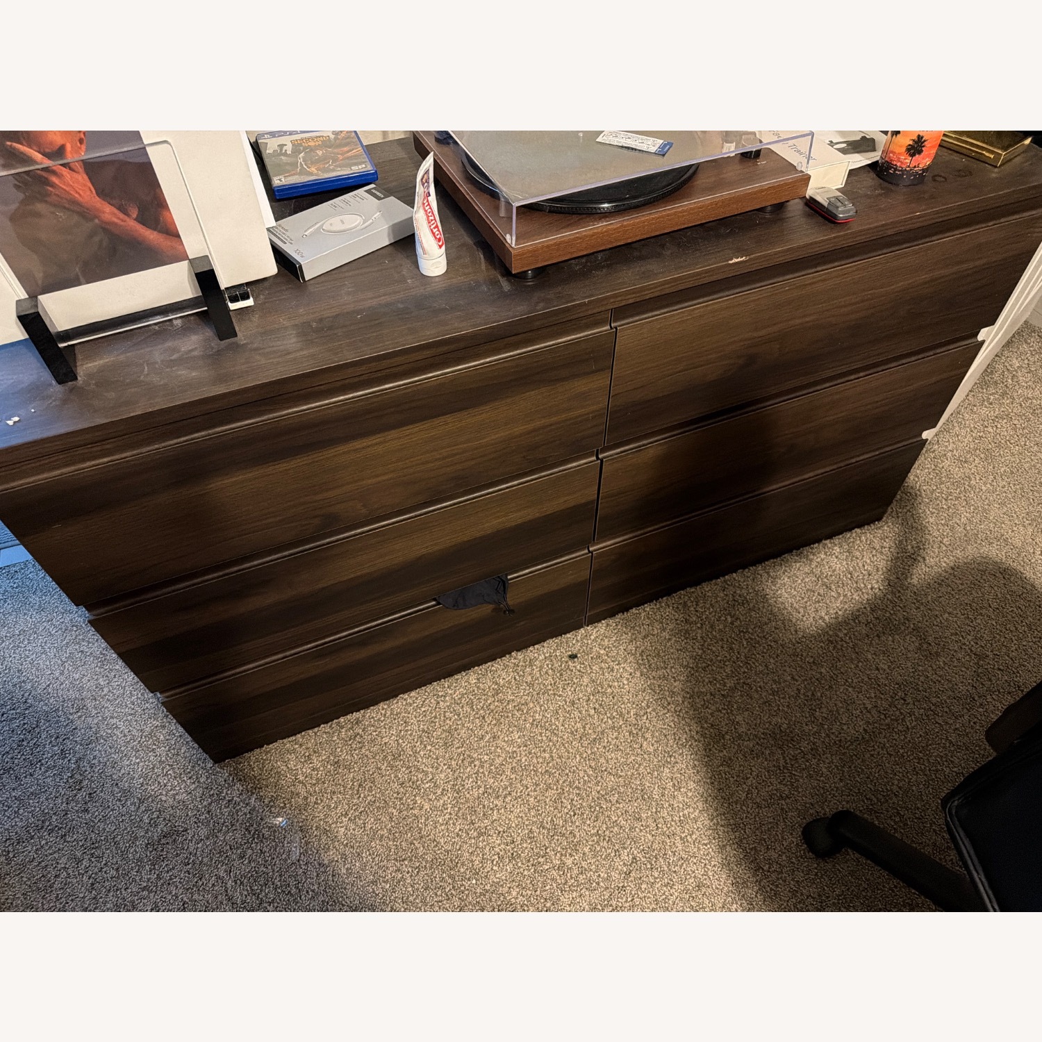 IKEA STORKLINTA Dark Brown Wood Dresser - image-2