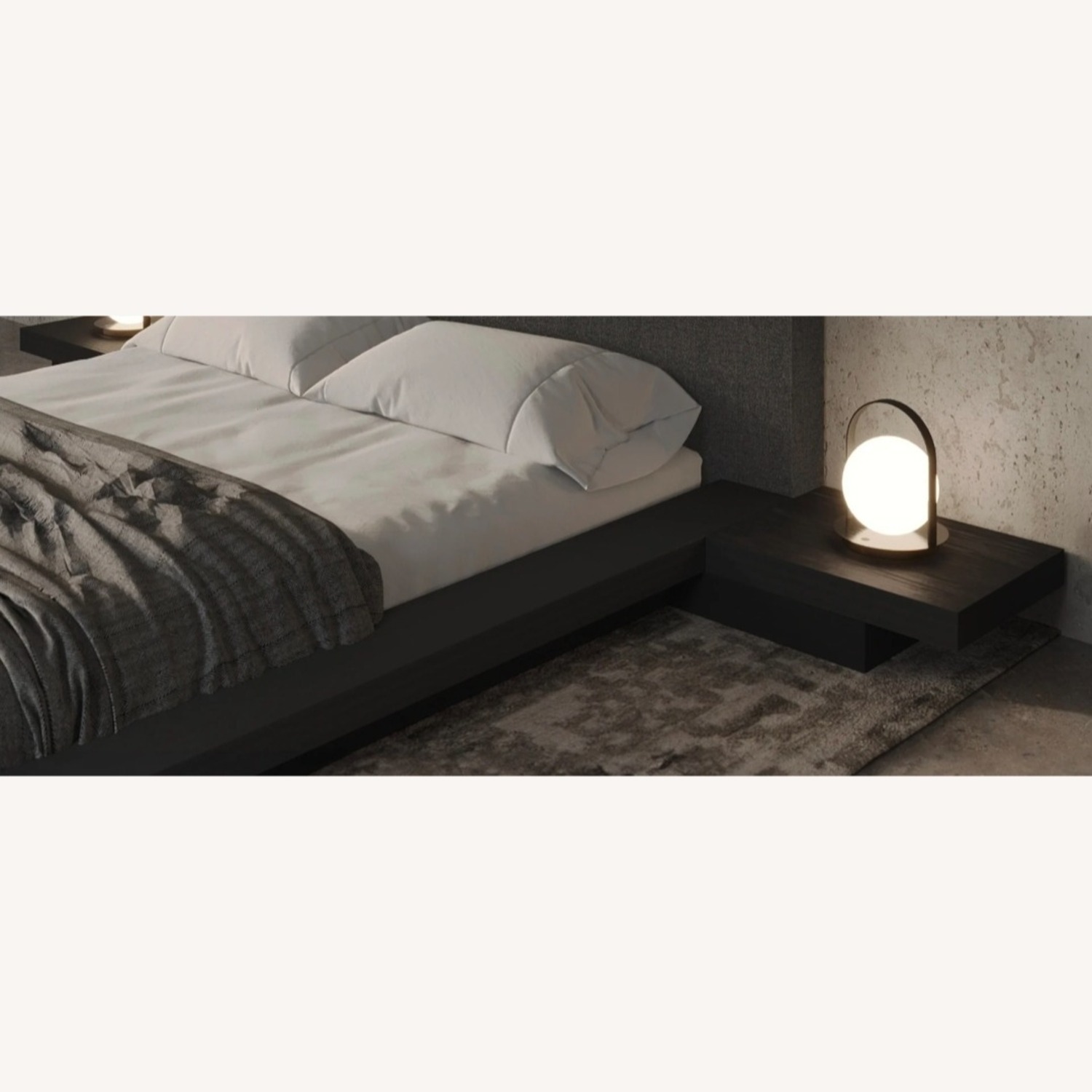 Dark Brown Wood King Bed Frame - image-5