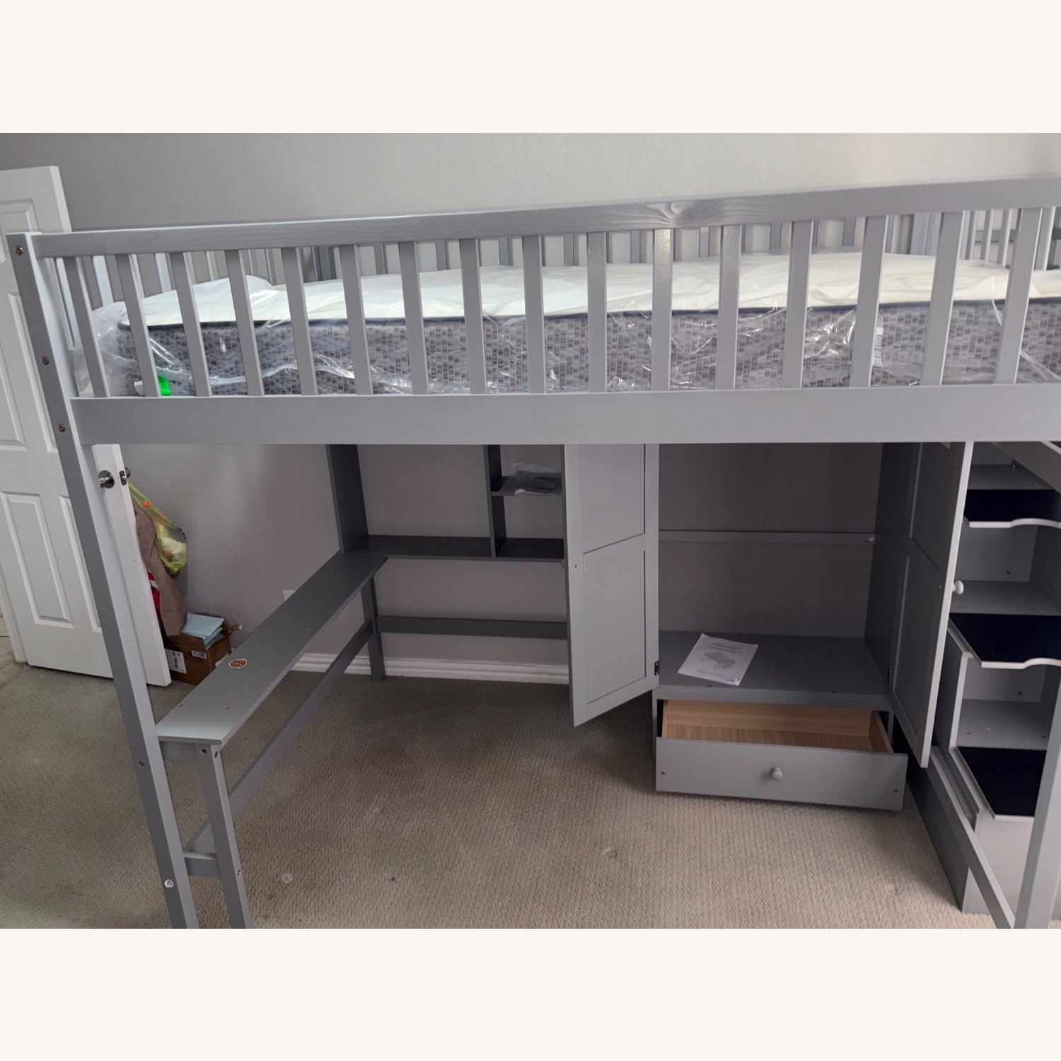 Bed Bath & Beyond Light Gray Wood Full Bunk Bed - image-11