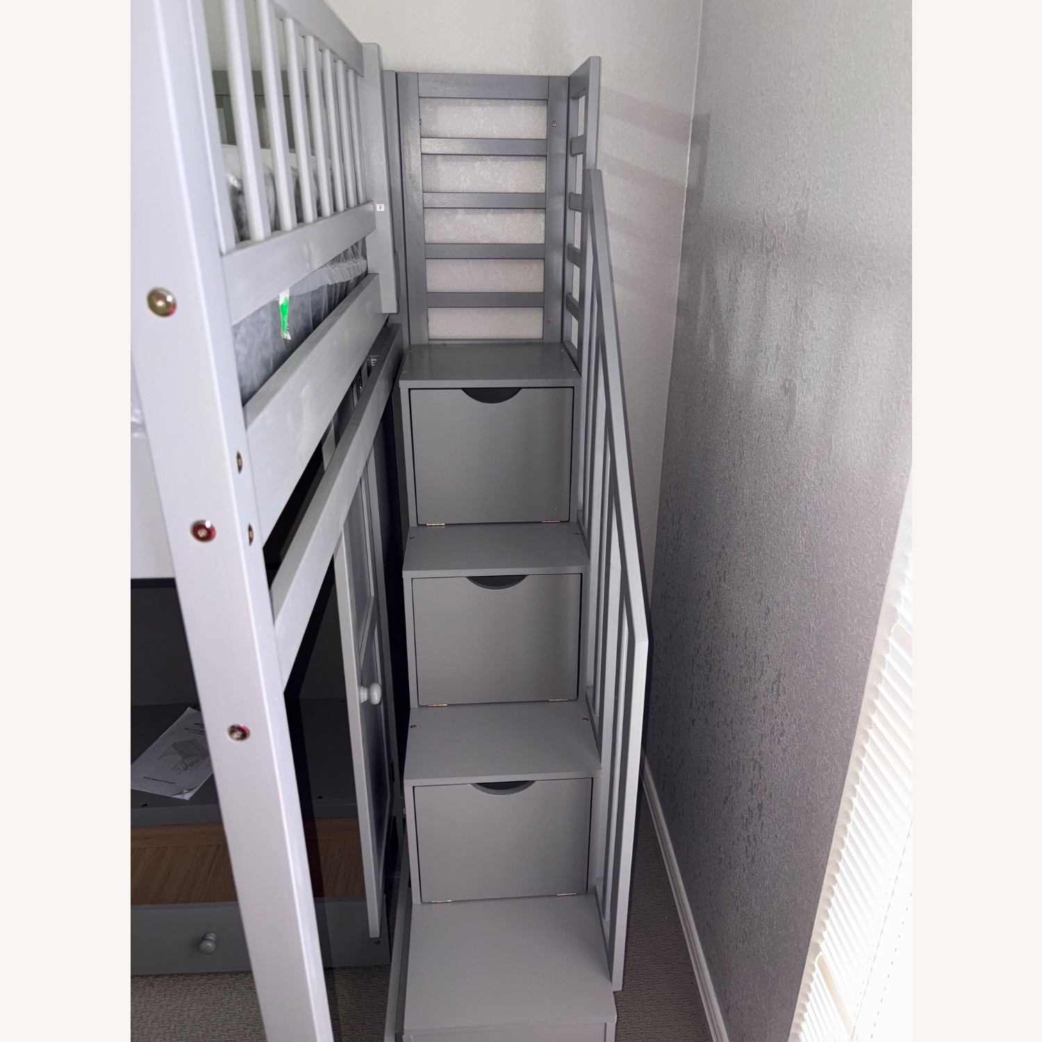 Bed Bath & Beyond Light Gray Wood Full Bunk Bed - image-8