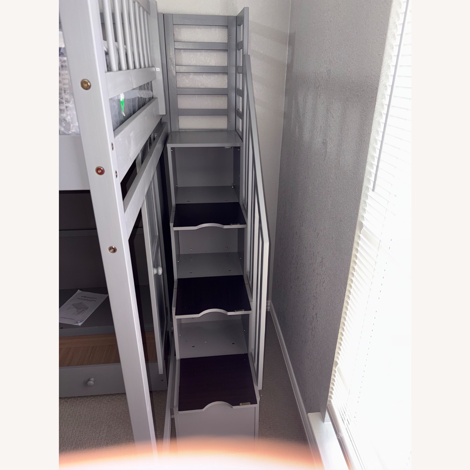 Bed Bath & Beyond Light Gray Wood Full Bunk Bed - image-9