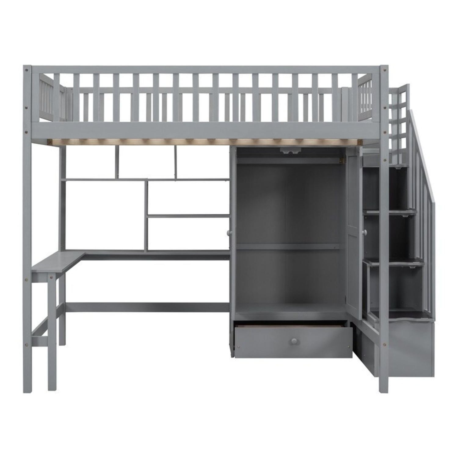 Bed Bath & Beyond Light Gray Wood Full Bunk Bed - image-18