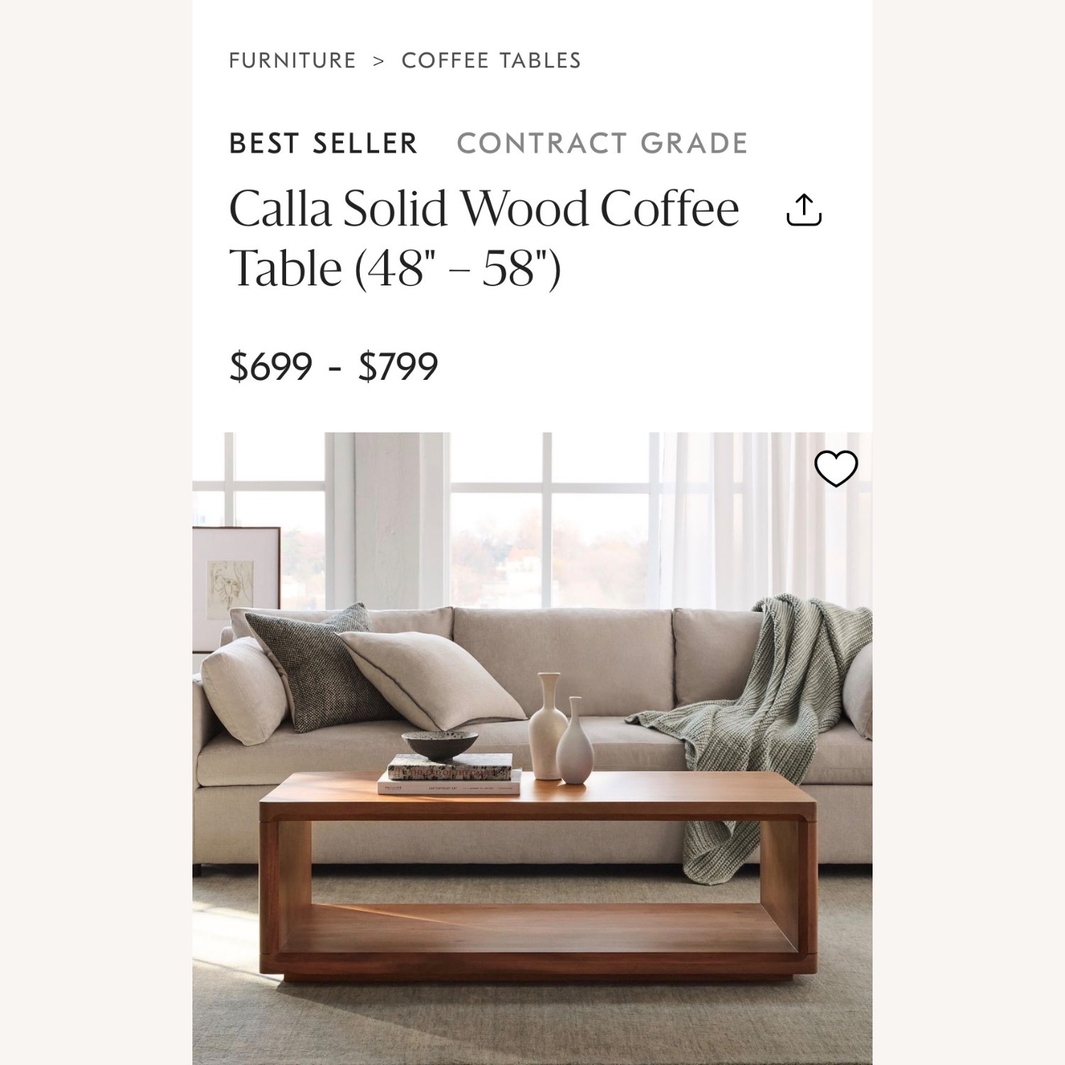 West Elm Calla Coffee Table  - image-1