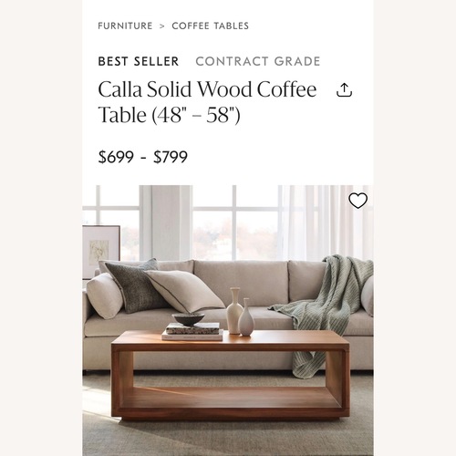 Used West Elm Calla Coffee Table  for sale on AptDeco