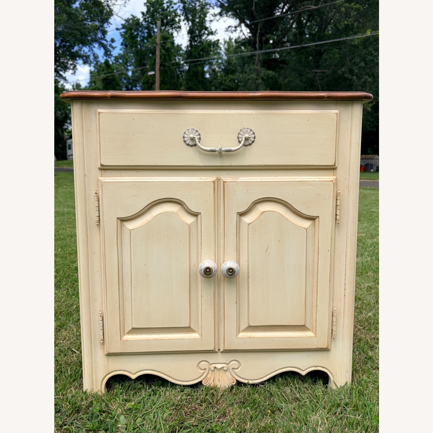 Ethan Allen Country French Wood Nightstand - image-2