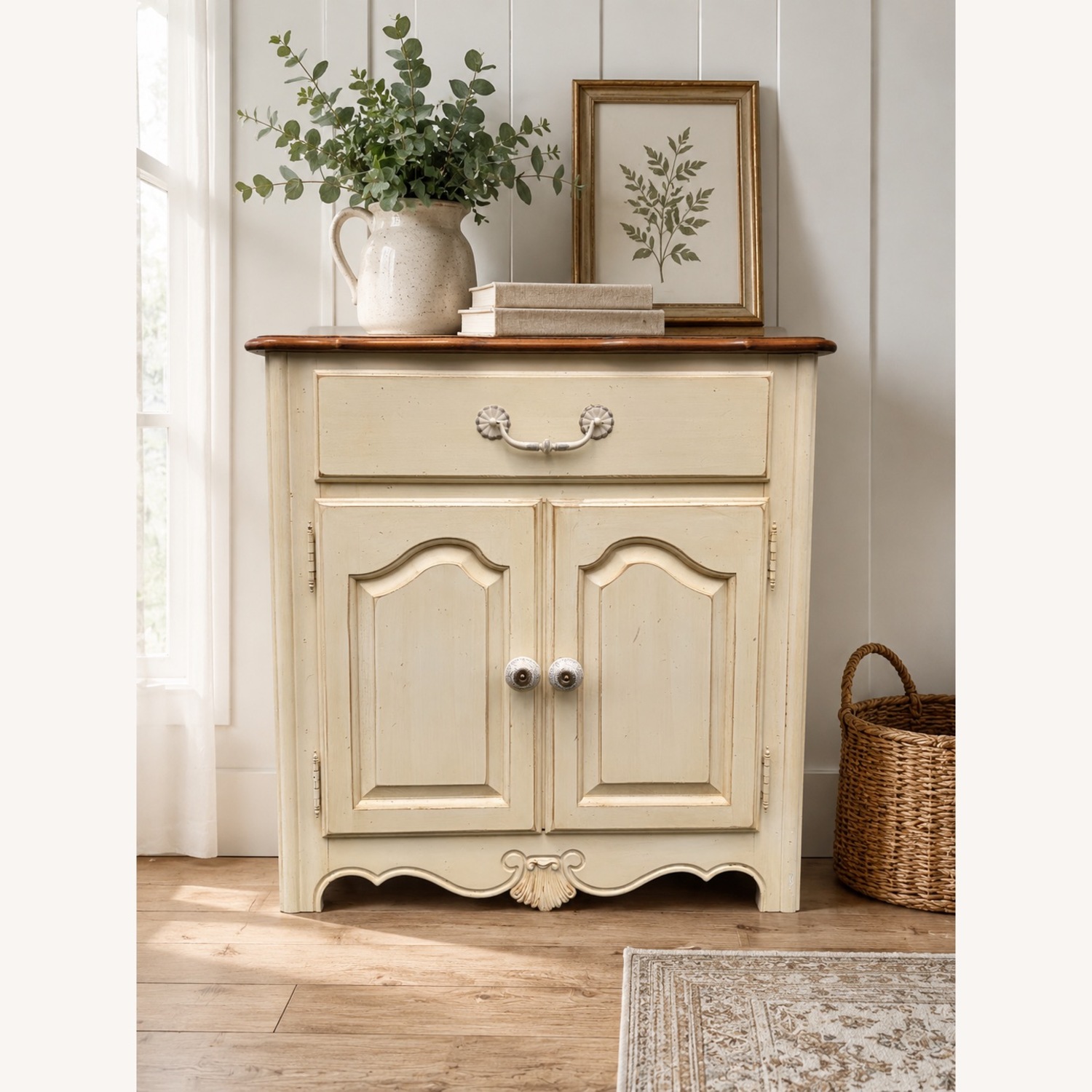 Ethan Allen Country French Wood Nightstand - image-1