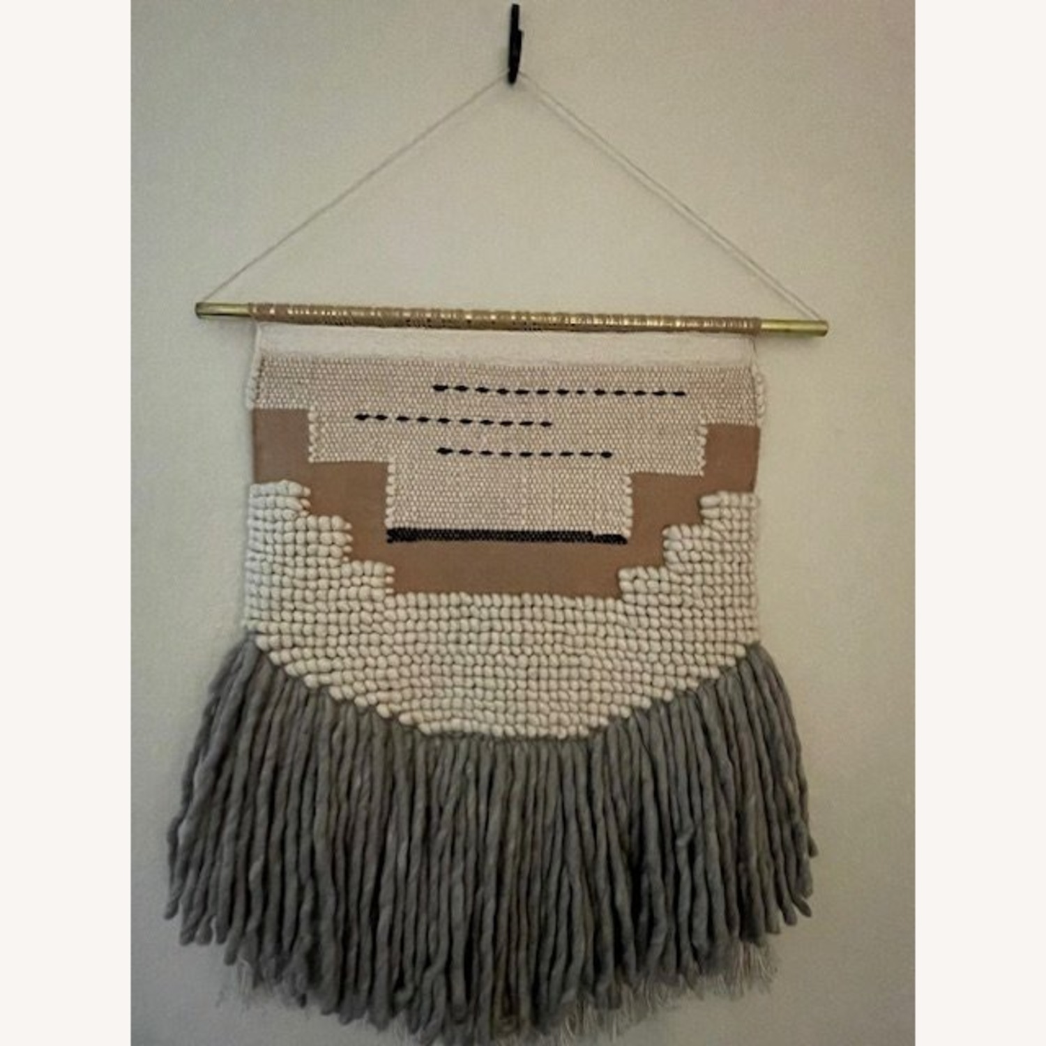CB2 Woven Natural Wool Wall Decor - image-1