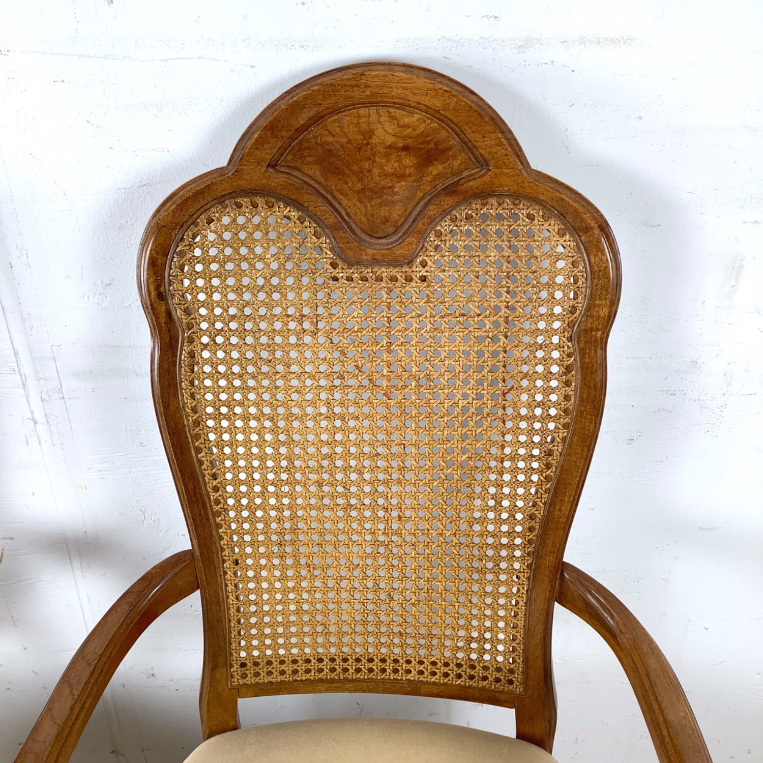 Pair Vintage Provincial Cane Back Armchairs - image-16