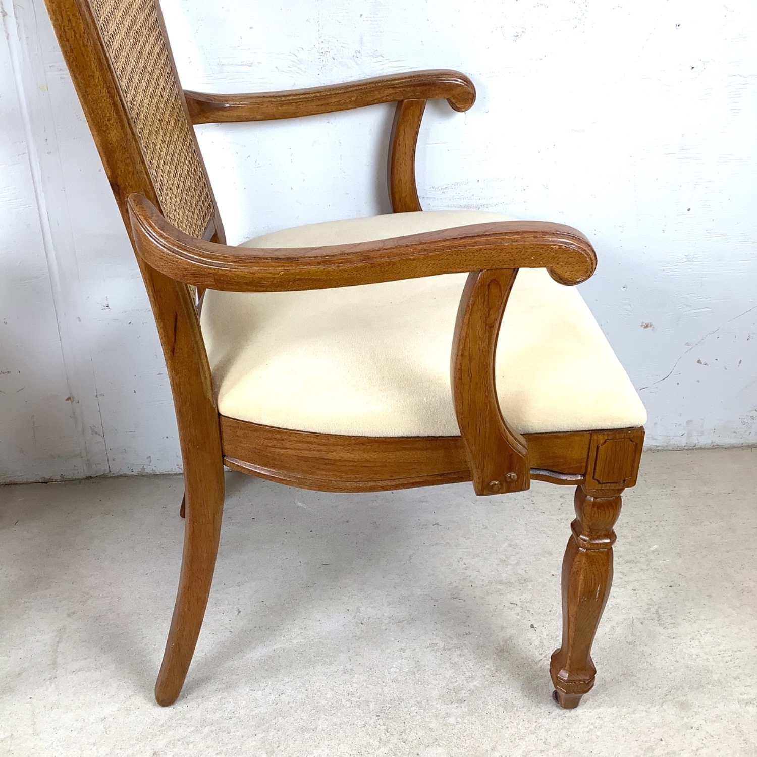 Pair Vintage Provincial Cane Back Armchairs - image-12