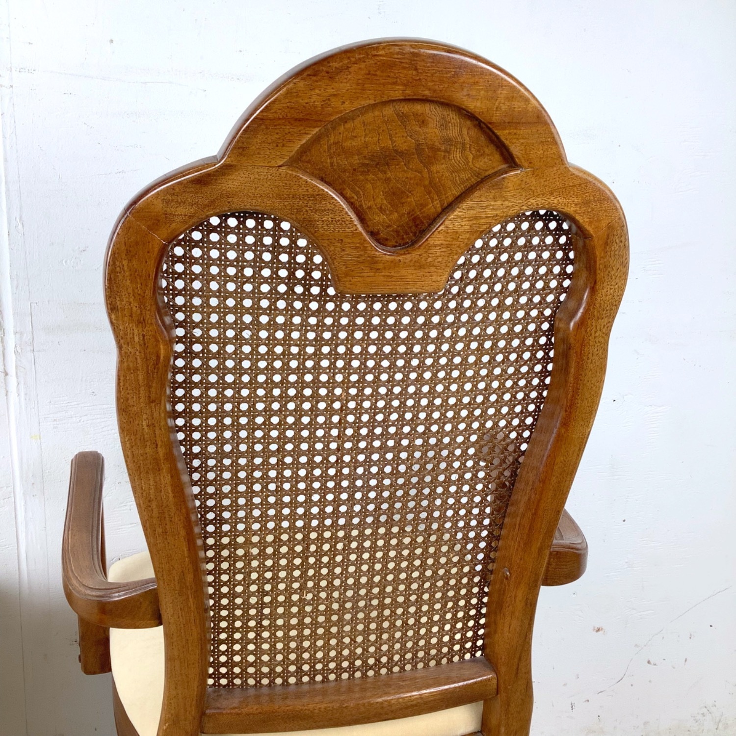 Pair Vintage Provincial Cane Back Armchairs - image-9