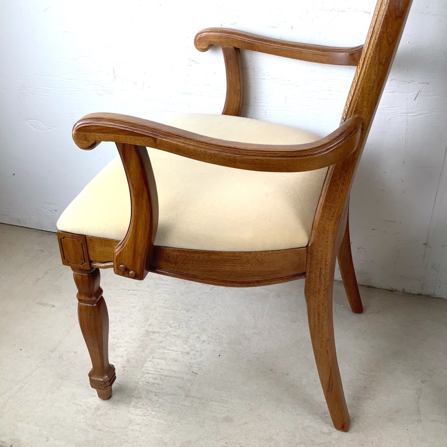 Pair Vintage Provincial Cane Back Armchairs - image-13