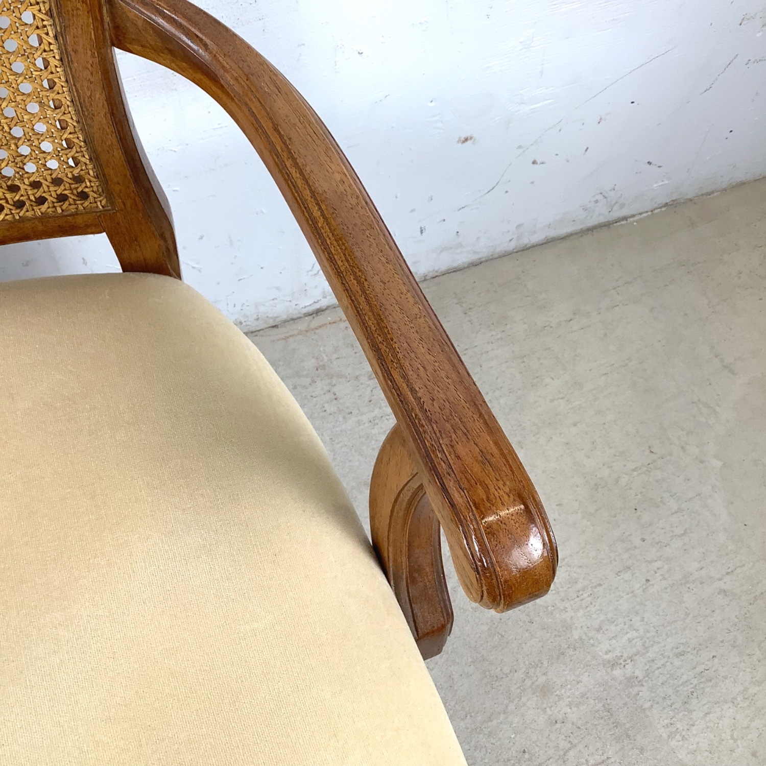 Pair Vintage Provincial Cane Back Armchairs - image-15