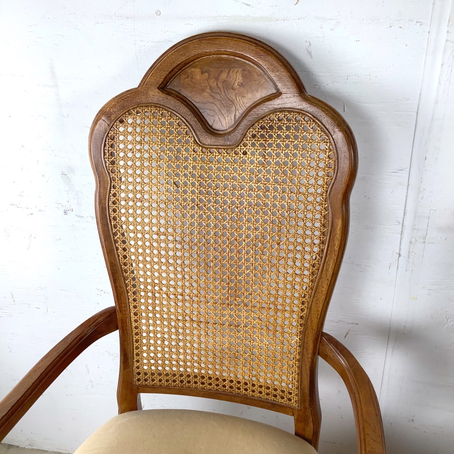 Pair Vintage Provincial Cane Back Armchairs - image-18