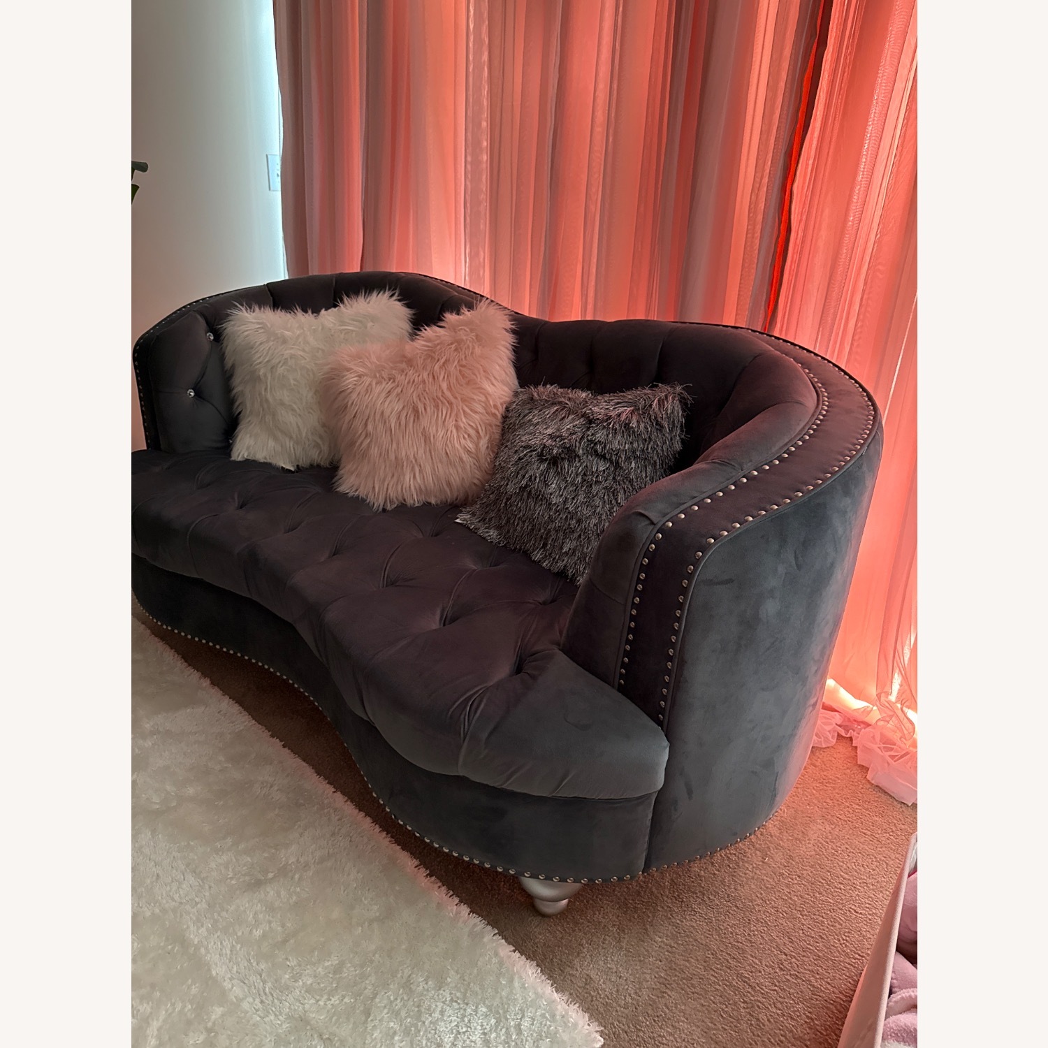 American Furniture Classics Light Gray Loveseat - image-2