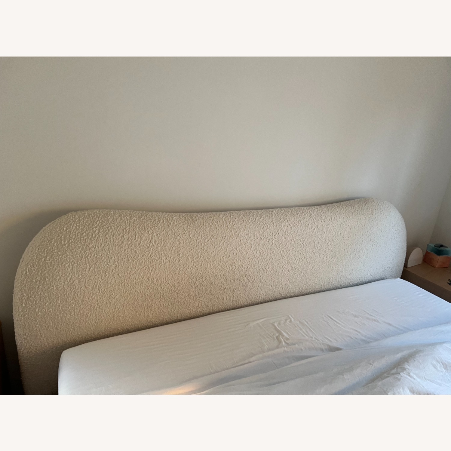 CB2 Diana White Boucle King Bed  - image-2