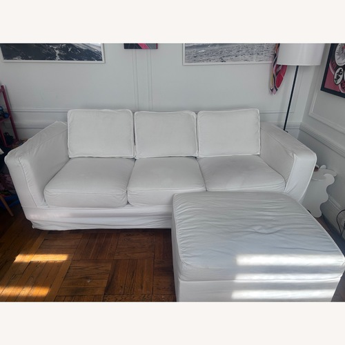 Used IKEA Norsborg Sofa + Kivik Storage Ottoman for sale on AptDeco