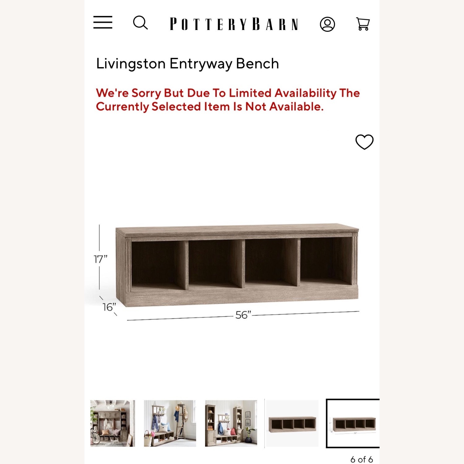 Pottery Barn Livingston Entryway Bench - image-5