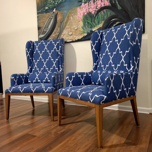 Used Lexington Home Brands Blue Accent Chair for sale on AptDeco