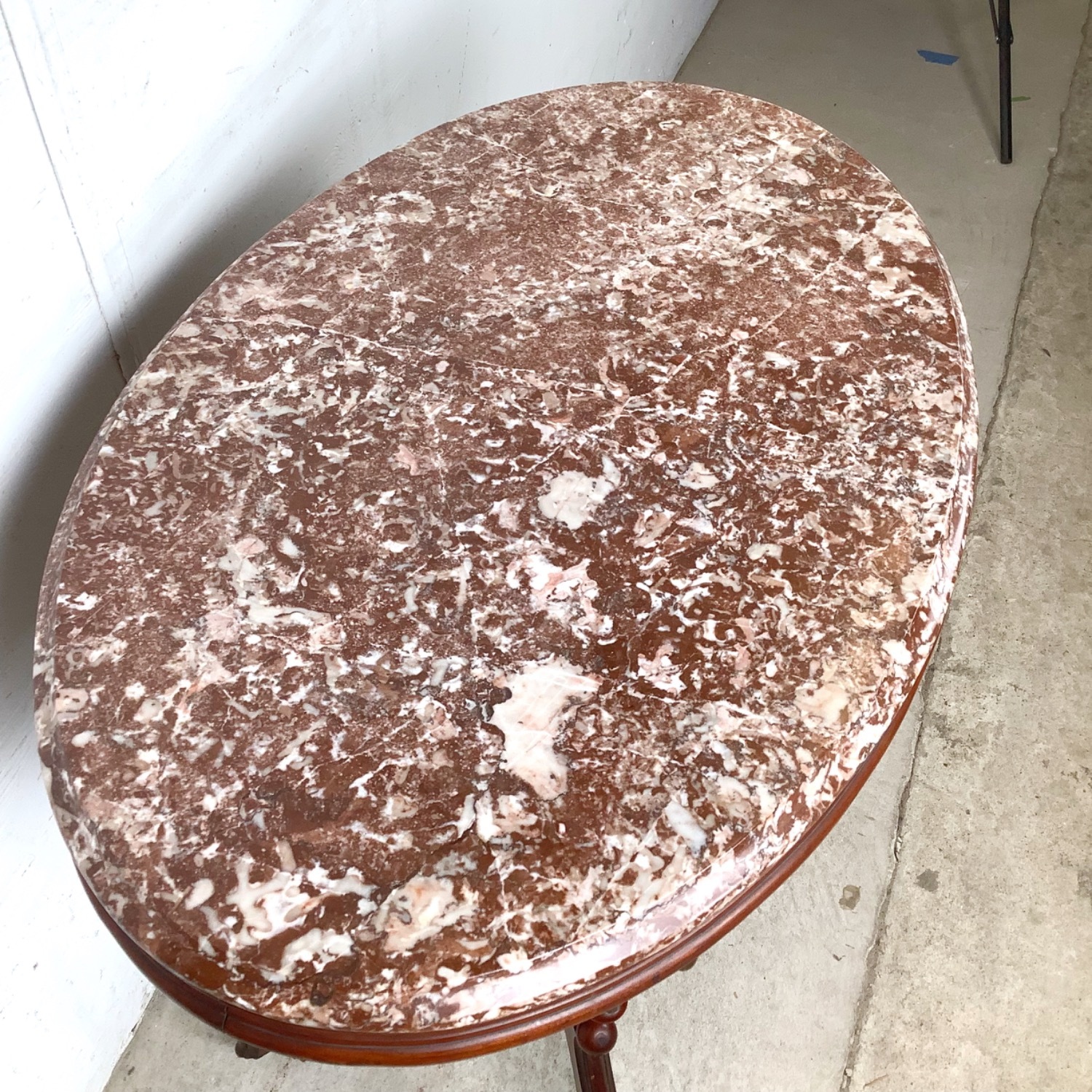 Traditional Marble Top Accent Table - image-8