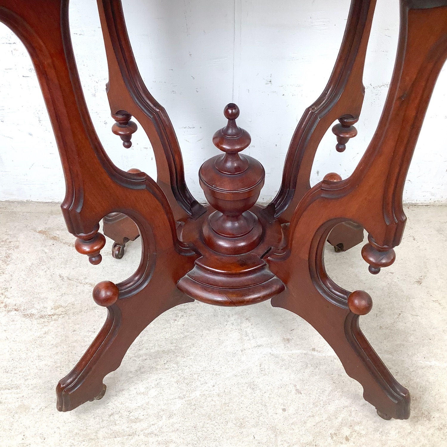 Traditional Marble Top Accent Table - image-10