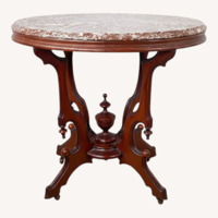 Traditional Marble Top Accent Table