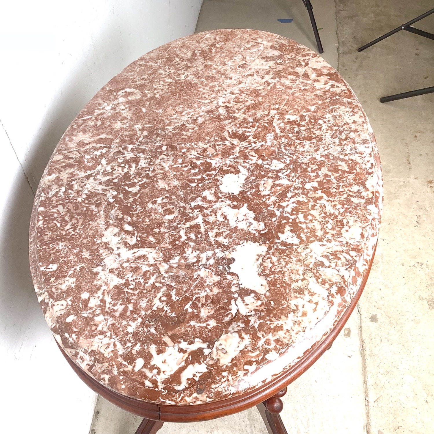 Traditional Marble Top Accent Table - image-11