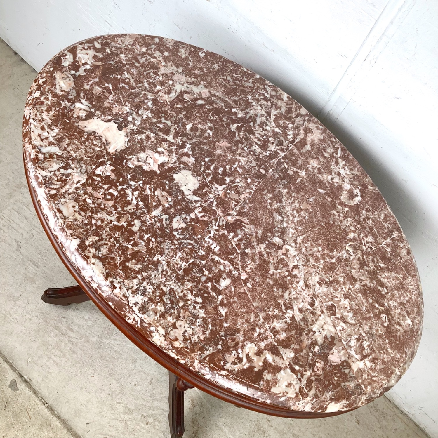 Traditional Marble Top Accent Table - image-9