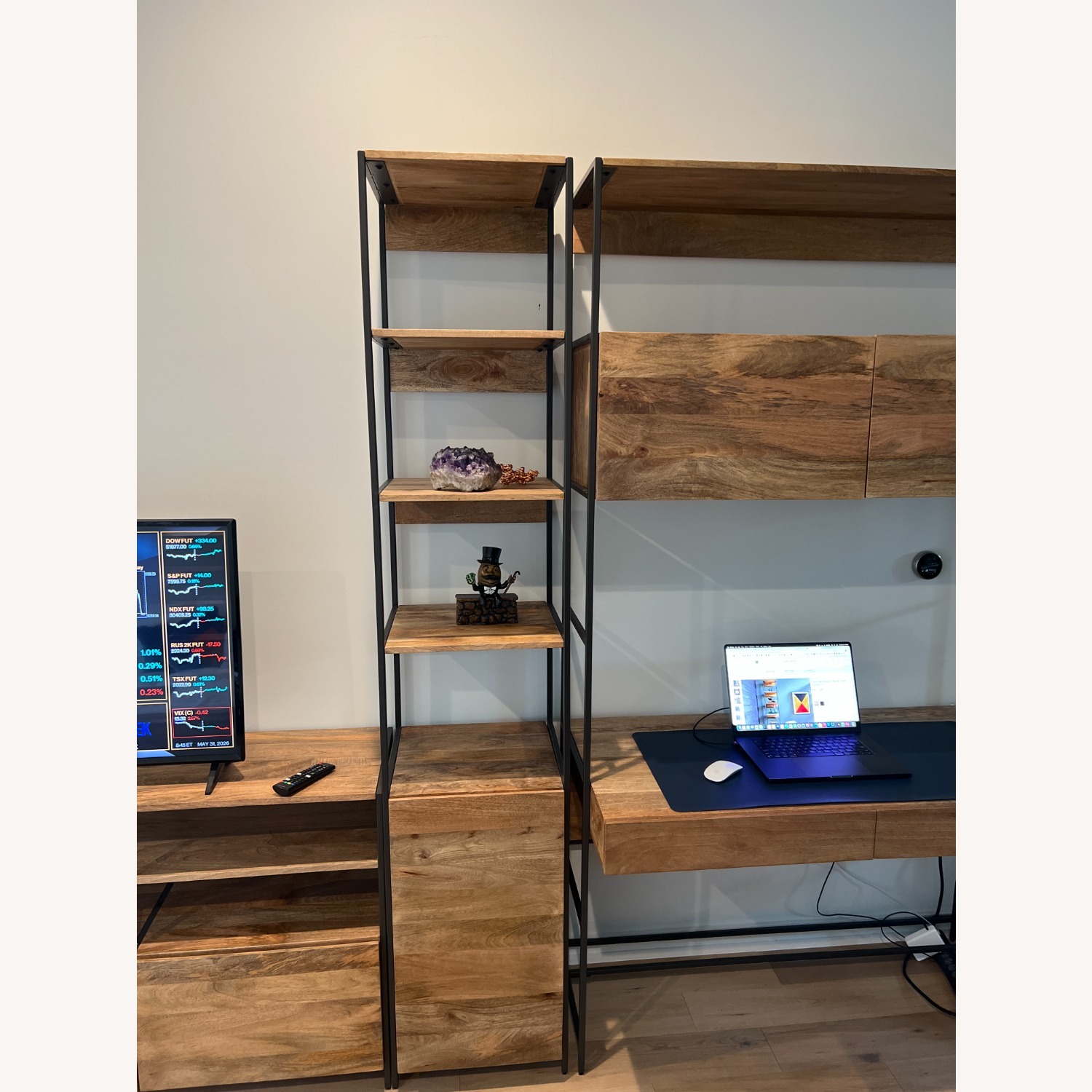 West Elm Raw Mango - Natural Wood Bookcase - image-1