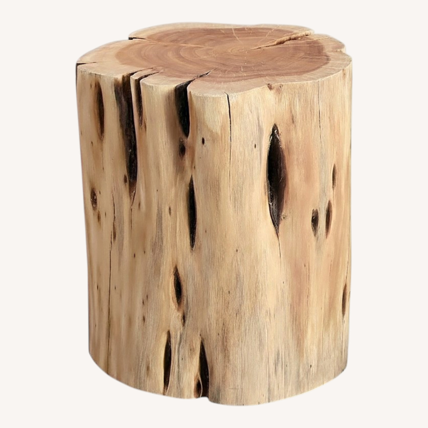 West Elm Solid Wood Stump Side Table (13") - image-0