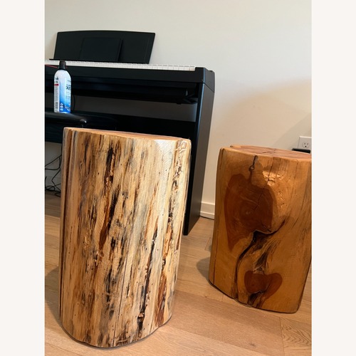 Used West Elm Solid Wood Stump Side Table (13") for sale on AptDeco