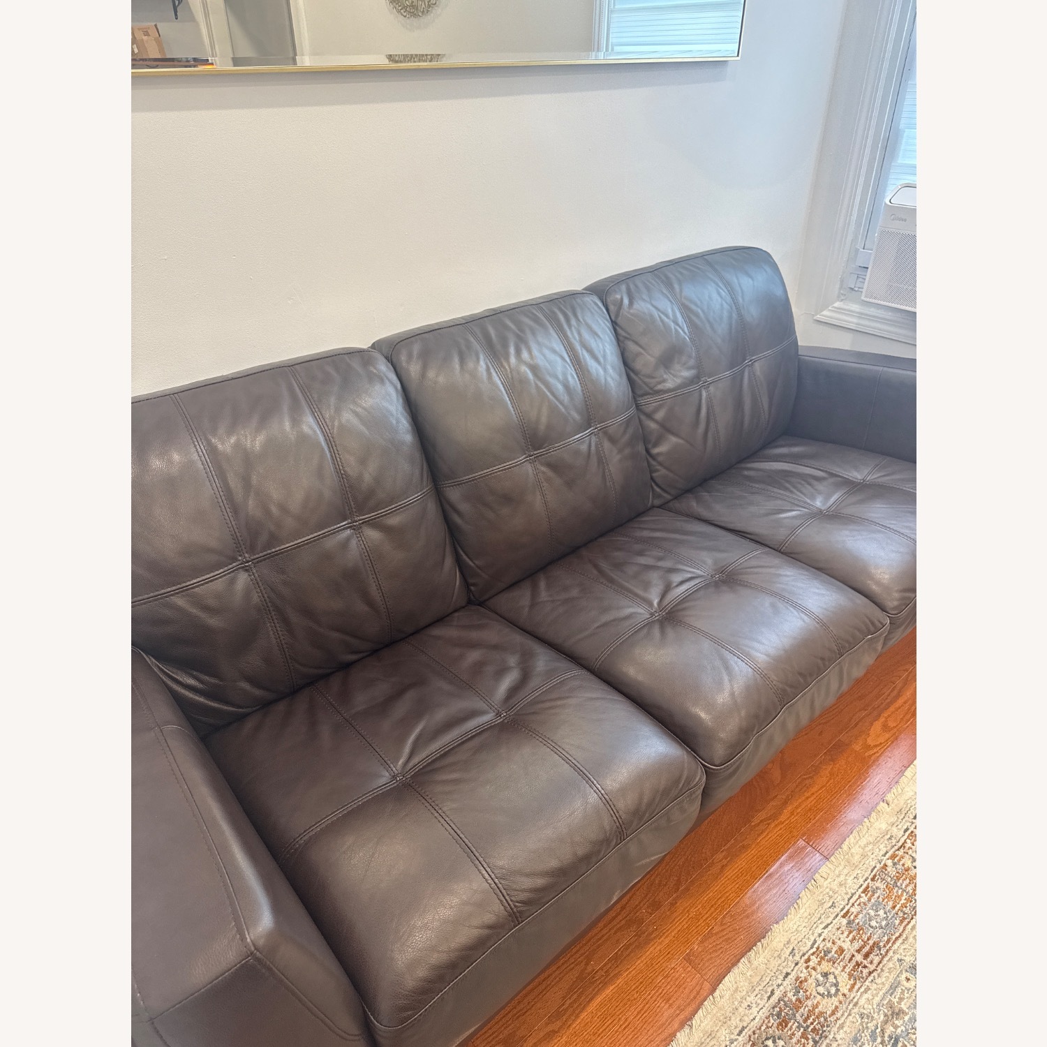 Raymour & Flanigan Gino Leather Sofa - image-3